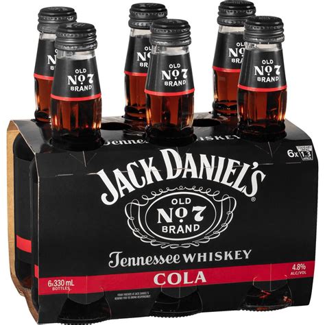 Jack Daniel S Tennessee Whiskey Cola Bottles 6x330ml Woolworths