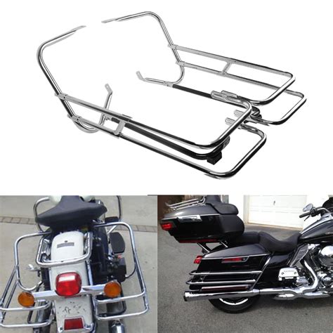 Motocicleta Saddlebag Guard Rail Para Harley Touring Flht Flhr