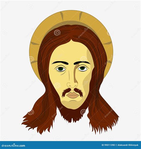 Face Of Jesus Christ Stock Illustration Illustration Of Emotion 99011398