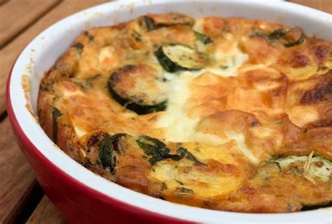 Clafoutis léger aux Courgettes Lardons et Chèvre Recettes Légères