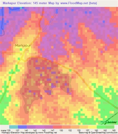 Elevation of Markapur,India Elevation Map, Topography, Contour