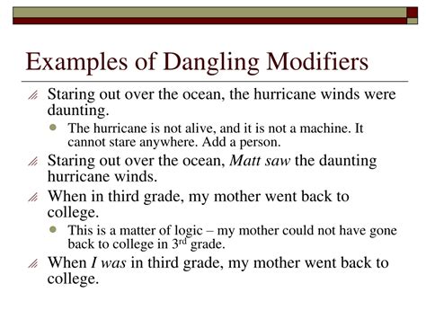 Ppt Misplaced And Dangling Modifiers Powerpoint Presentation Free Download Id9553379