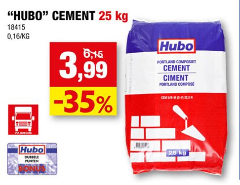 Hubo Cement Kg Promotie Bij Hubo