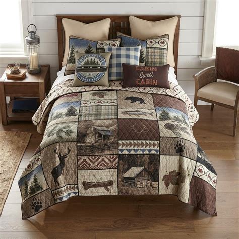 Donna Sharp Mountain Stream Ucc Piece Brown And White King Polyester