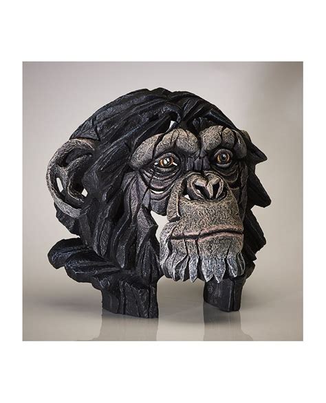 Chimpanzee Bust By Edge Sculpture