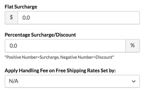 How To Add A Surcharge Handling Fee To A Carrier ShipperHQ Docs