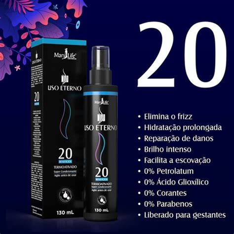 Mary Life Liso Eterno Spray Condicionante 20 Benefícios 130ml