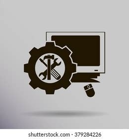 Computer Repair Vector Icons Stock Vector (Royalty Free) 379284226 ...