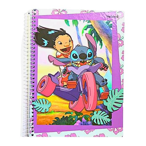 Caderno Espiral 1 Matérias 160 Folhas Lilo e Stitch Jandaia