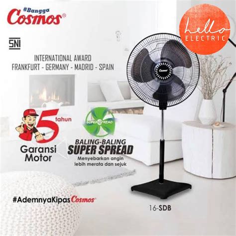 Jual Cosmos Sdb Kipas Angin Berdiri Stand Fan Kaki Kotak Inch