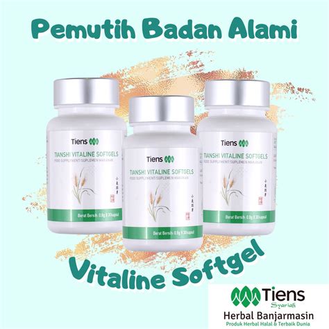 Jual READY Vitaline Softgel Tiens Memutihkan Dan Mencerahkan Kulit