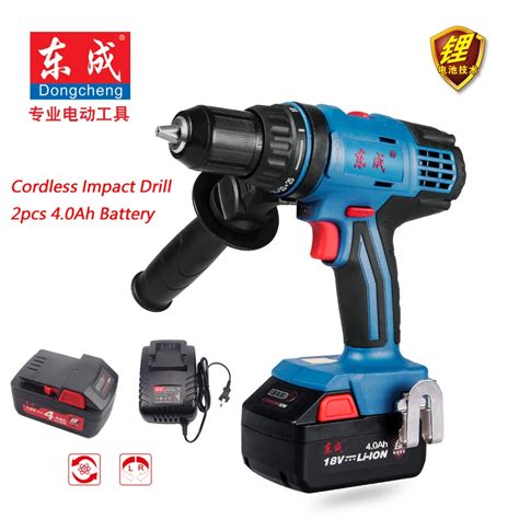 18V Rechargeable Impact Drill 13mm Cordless Impact Electric Drill 4 0Ah