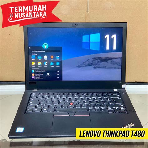 Jual Laptop Lenovo Thinkpad T480 Core I5 Gen 8 Ram 8GB Ssd 512GB Layar