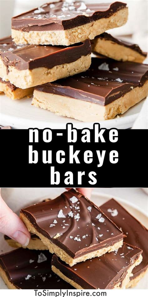 Indulge In No Bake Peanut Butter Chocolate Buckeye Bars