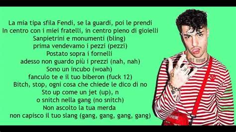 Tony Effe Bassotto Testo Lyrics Letra Youtube