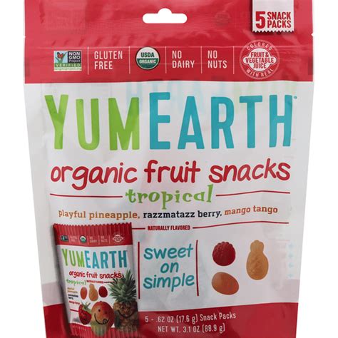 Yumearth Fruit Snacks Organic Tropical Snack Packs Each