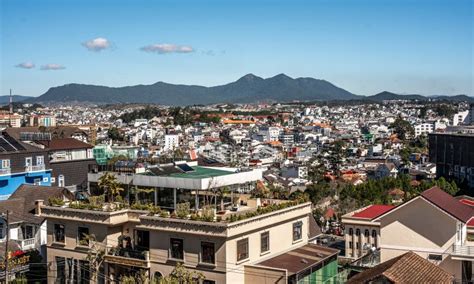 Da Lat Vietnam 24 January 2024 Panorama Landscape Photo Da Lat City