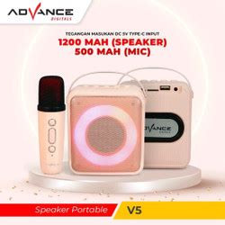 Jual Advance H N Speaker Bluetooth Speaker Karaoke Portabble With Mic