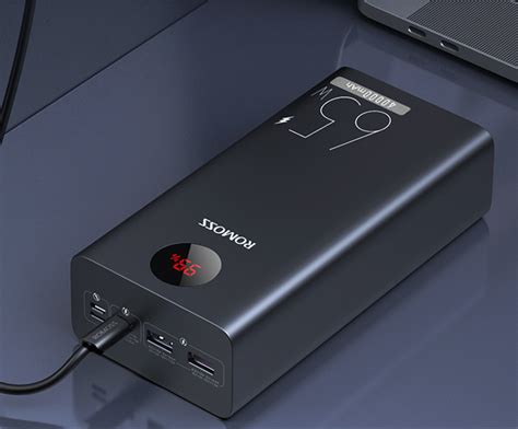 Зовнішній портативний акумулятор 40000 mAh 65W із зарядкою ноутбуків ...