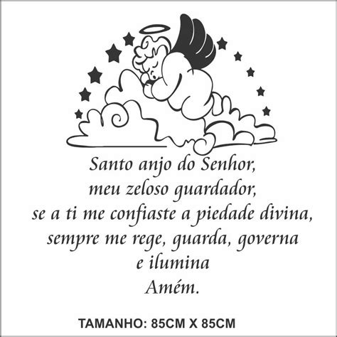 Adesivo Infantil Oração Anjo da Guarda Elo7 Produtos Especiais