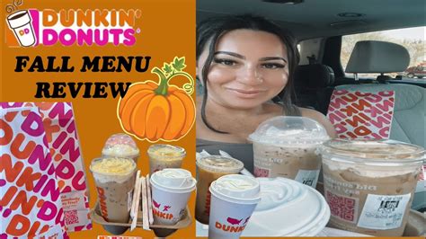 Trying The Full Dunkin Donuts Fall Drink Menu 🍂pumpkin Spice 🎃 Youtube