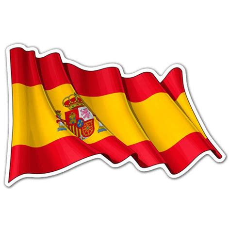 Adhesivo Bandera España ondeando TeleAdhesivo