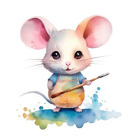 Cute Mouse Animal Painting