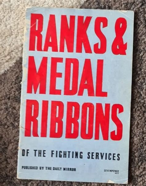 BRITISH ARMY, ROYAL Navy, Air Force Ranks & Medal Ribbons Guide Booklet ...