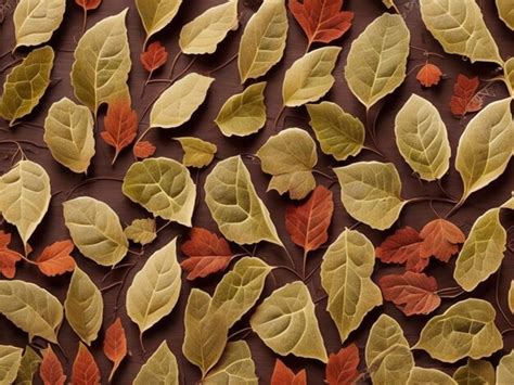 Premium AI Image | Photo a Orange and Green leaf pattern