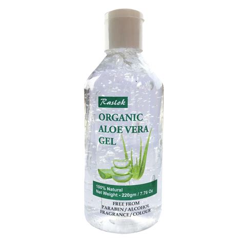 Raslok Aloe Vera Gel 100 Pure Organic Natural Aloe Gel For Moisturi