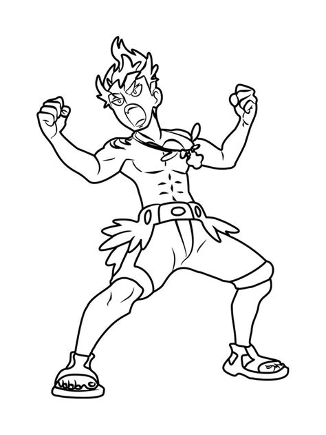 Kiawe Pokemon Coloring Pages