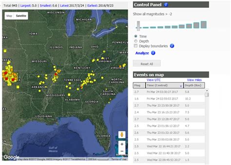 Earthquakes Today Map