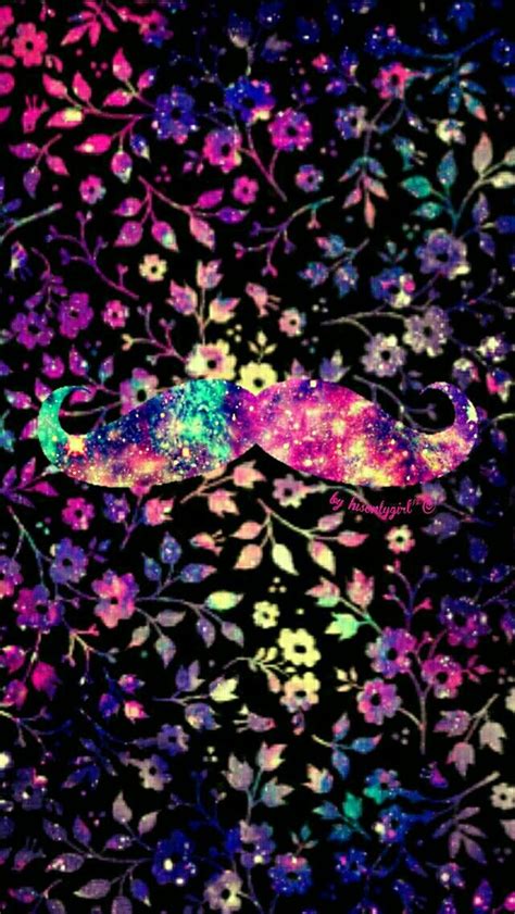 Hipster Floral Moustache Galaxy Wallpaper I Made For The App Cocoppa Dreamcatcher Wallpaper