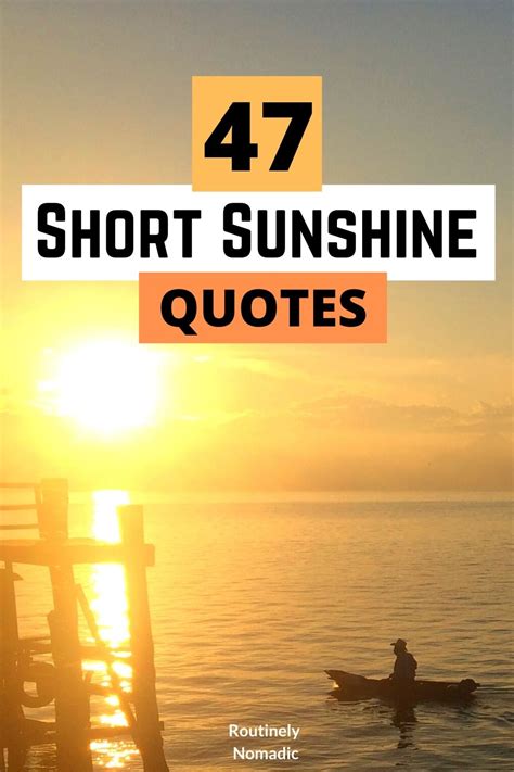 47 Short Sunshine Quotes For Instagram The Best Sunshine Sayings