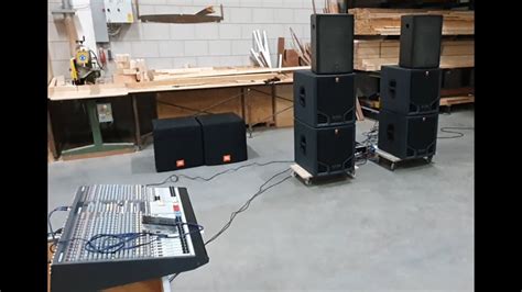 JBL Soundcheck Full Open Volume PA Speaker Test Setup Turbosound