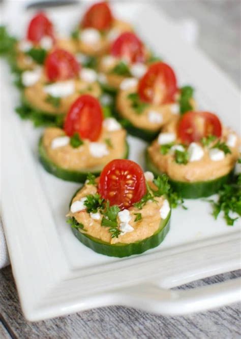 Cucumber Hummus Bites Make The Perfect Finger Food And Appetizer For