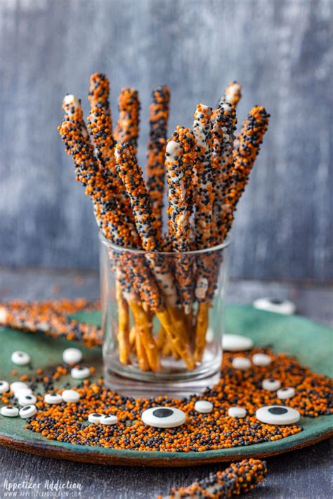 Chocolate Dipped Pretzel Rods Recipe - Appetizer Addiction