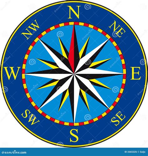 Blue Compass Stock Vector Illustration Of Voyage Journey 2665326