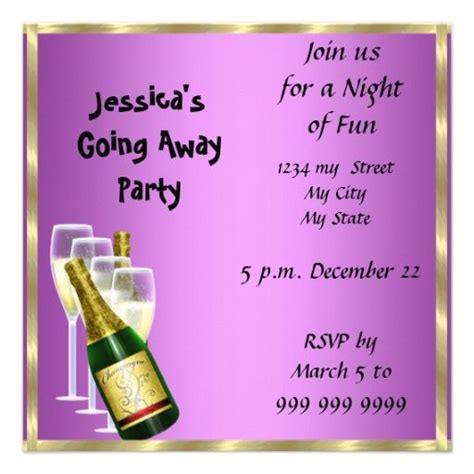 Farewell Party Invitation Card Good Bye Custom Invitation Farewell Party Invitations Farewell