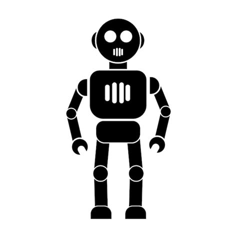 Roboter Symbol Logo Vektor Design Vorlage Premium Vektor