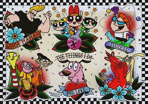 Cartoon Network Classics Traditional Tattoo Flash Print I Ship