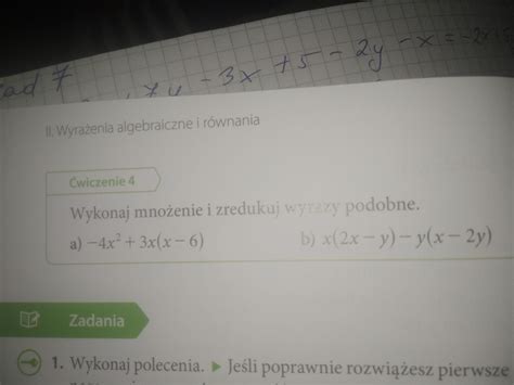 Wykonaj mnożenie i zredukuj wyrazy podobne Brainly pl