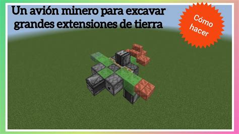 Cómo hacer un avión minero en Minecraft YouTube