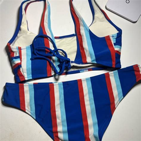 Cupshe Swim Cupshe Red White And Blue Bikini Poshmark