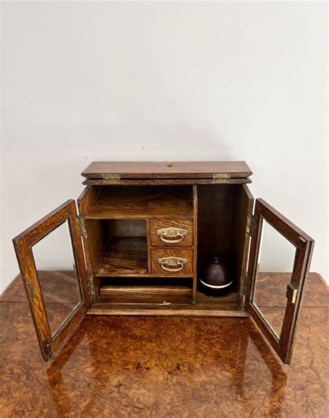 Fantastic Quality Antique Edwardian Oak Smokers Cabinet For Sale At Stdibs