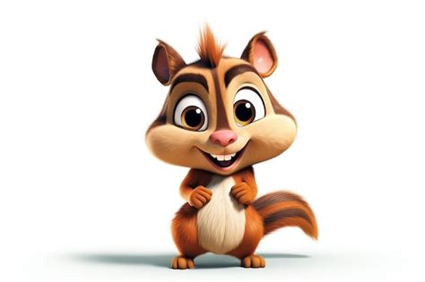 Premium AI Image | Playful Chipmunk Cartoon Character on Transparent ...