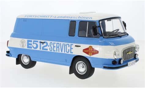 Modellautos Barkas B 1000 1 18 MCG Kastenwagen Blau Weiss Fortschritt