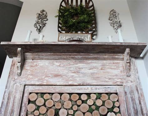 How To Create An Antique Fireplace Mantel With A Whitewash Technique