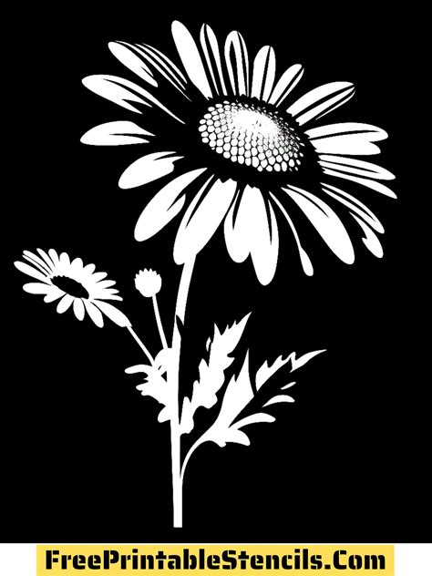 22 Free Printable Daisy Stencils And Silhouettes Free Printable Stencils