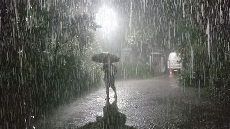 Heavy Rain Accompanied By Wind And Lightning In Remote Villages In